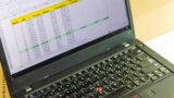 Shot of an excel sheet on computer screen showing bank loan amortization table. Accounting